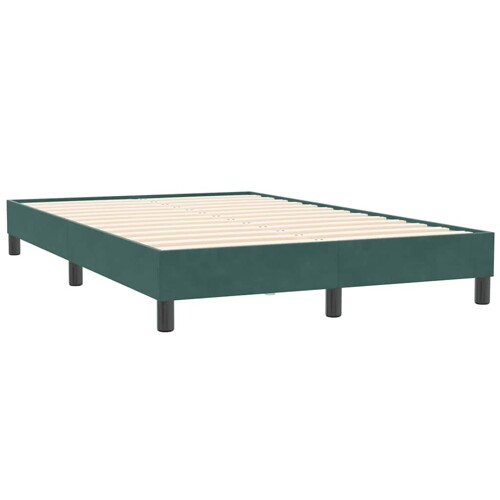 Box Spring krevet bez madraca tamnozeleni 120x210 cm samt - NOVO