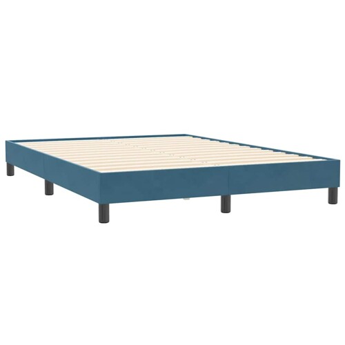 Box Spring krevet bez madraca tamnoplavi 140x210 cm samt - NOVO