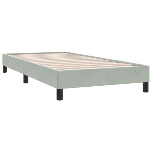 Box Spring krevet bez madraca svijetlo sivi 80x210 cm samt - NOVO