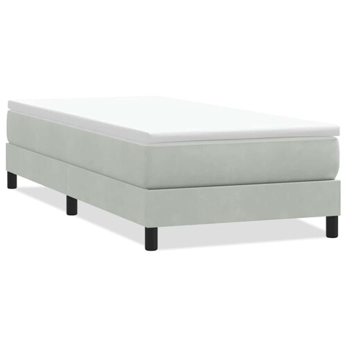 Box Spring krevet bez madraca svijetlo sivi 80x210 cm samt - NOVO