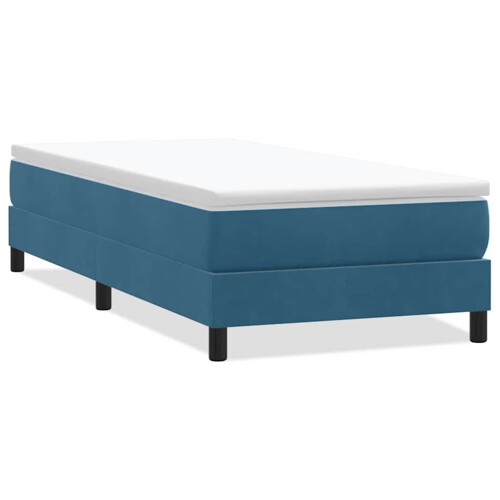 Box Spring krevet bez madraca tamnoplavi 100x210 cm samt - NOVO