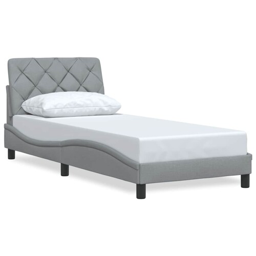 Okvir za krevet bez madraca svjetlosivi 90x190 cm od tkanine - NOVO