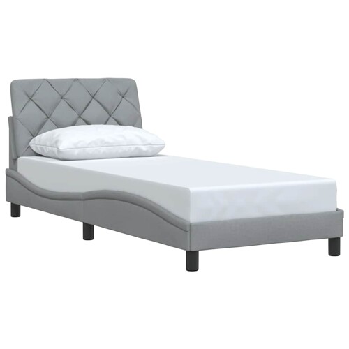 Okvir za krevet bez madraca svjetlosivi 90x190 cm od tkanine - NOVO