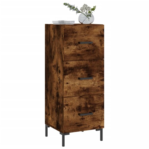 Komoda boja dimljenog hrasta 34,5x34x90 cm konstruirano drvo - NOVO