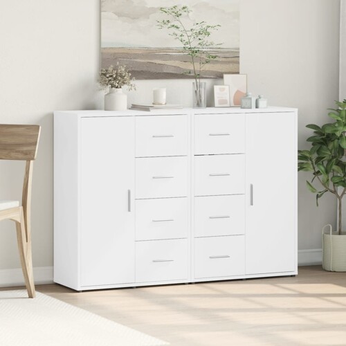 Komoda 2 kom bijela 60x31x84 cm od konstruiranog drva - NOVO
