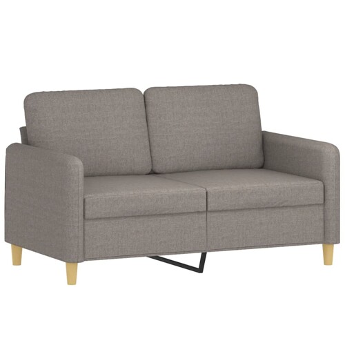 2-dijelni set sofa s jastucima smeđesivi od tkanine - NOVO