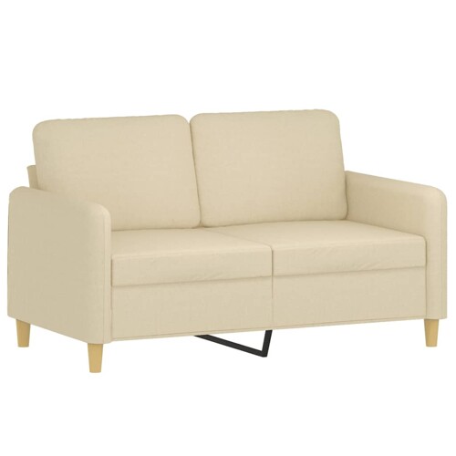 2-dijelni set sofa s jastucima krem od tkanine - NOVO