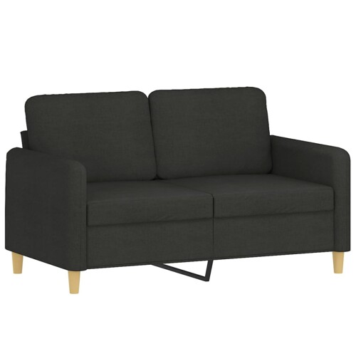 2-dijelni set sofa s jastucima crni od tkanine - NOVO