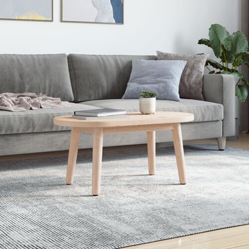 Ploča za stol 70 x 35 x 2,5 cm od masivne borovine ovalna - NOVO
