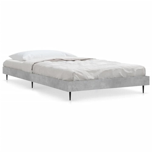 Okvir kreveta boja betona 90 x 190 cm od konstruiranog drva - NOVO