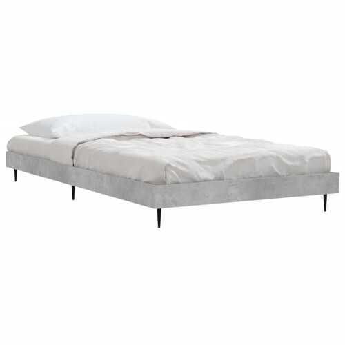 Okvir kreveta boja betona 90 x 190 cm od konstruiranog drva - NOVO