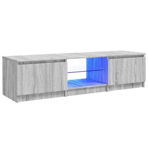 TV ormarić s LED svjetlima boja hrasta sonome 140x40x35,5 cm - NOVO