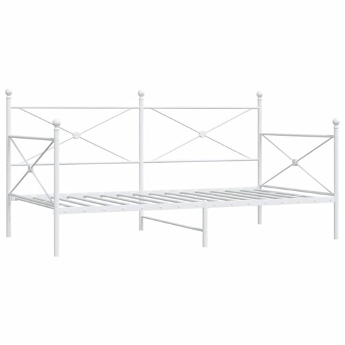 Dnevni krevet bez madraca bijeli 107x203 cm čelik - NOVO