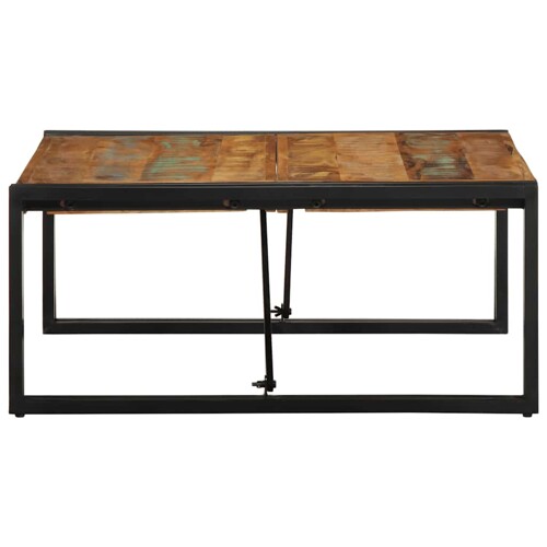 Stolić za kavu višebojna 80x80x35 cm masivnog obnovljenog drva - NOVO