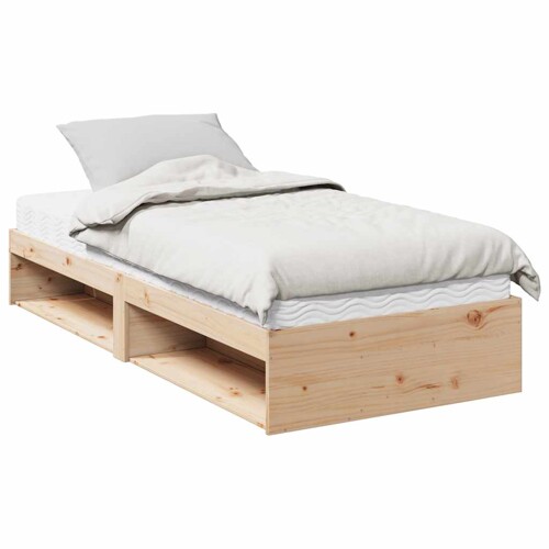 Dnevni krevet s madracima 80 x 200 cm od masivne borovine - NOVO