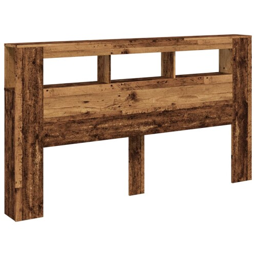 LED uzglavlje boja drva 180x18,5x103,5 cm konstruirano drvo - NOVO