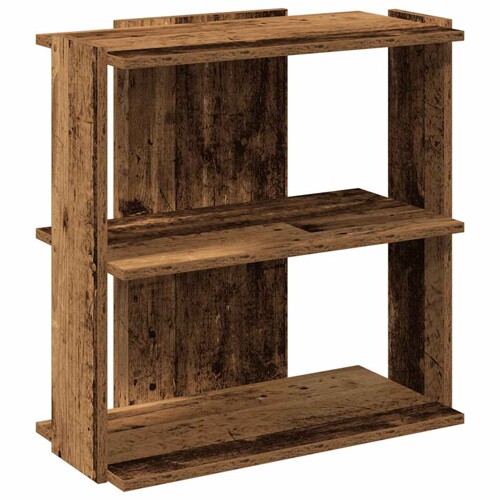 Regal za knjige s 3 razina boja staro drvo 60x30x60 cm drveni - NOVO