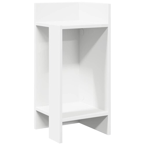 Pomoćni stolići 2 kom s policom bijeli 25,5x27x60 cm - NOVO