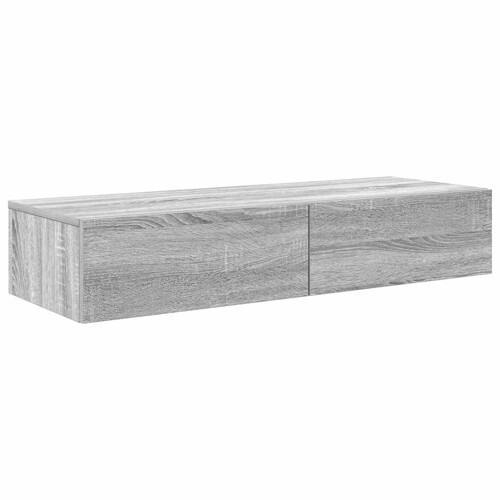 Zidna polica s ladicama siva sonoma 100x36x19 cm - NOVO
