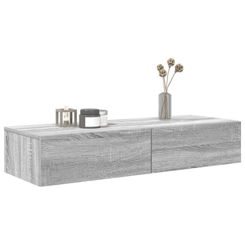 Zidna polica s ladicama siva sonoma 100x36x19 cm - NOVO