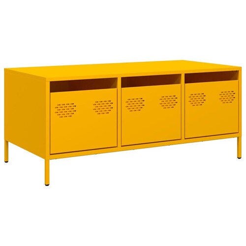 Stolić za kavu boje senfa 101,5x50x43,5 cm hladno valjani čelik - NOVO