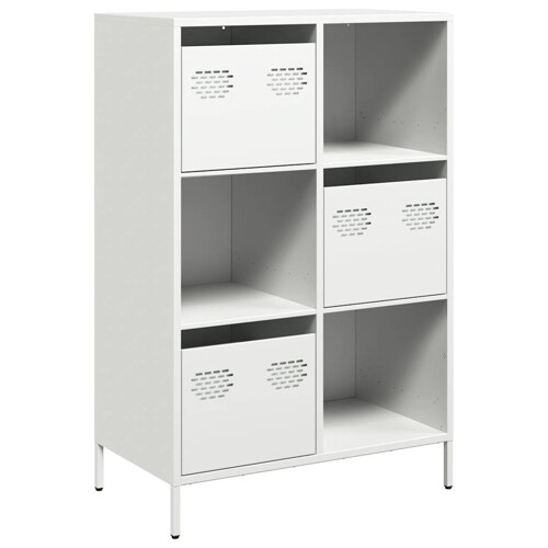 Visoka komoda bijela 68x39x103,5 cm čelična - NOVO