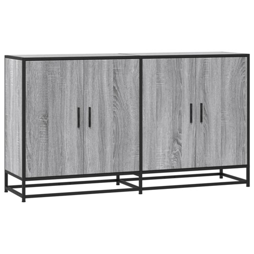 Komoda Siva Sonoma 134x35x76 cm Konstruirano drvo - NOVO