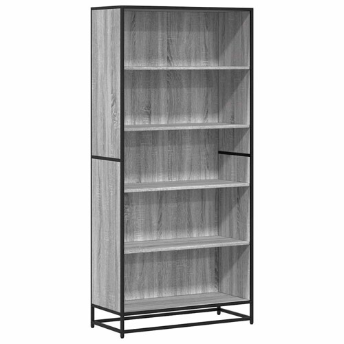 Polica za knjige Siva Sonoma 80,5x35x170,5 cm Konstruirano drvo - NOVO