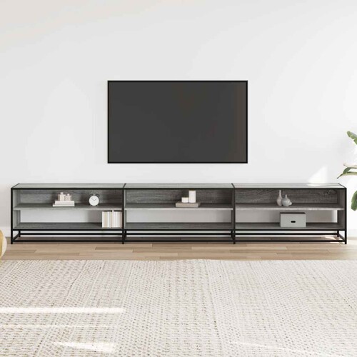 TV ormarić sivi Sonoma 270x40x46 cm izrađeno drvo - NOVO