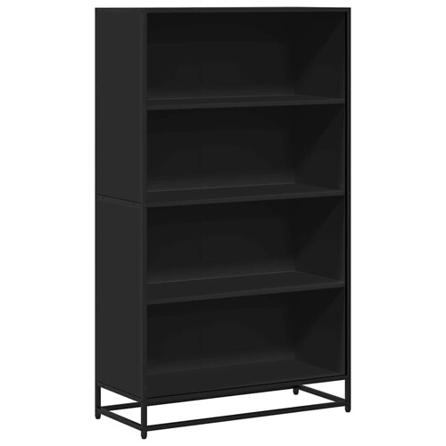 Polica za knjige crna 80,5x35x139 cm izrađeno drvo - NOVO