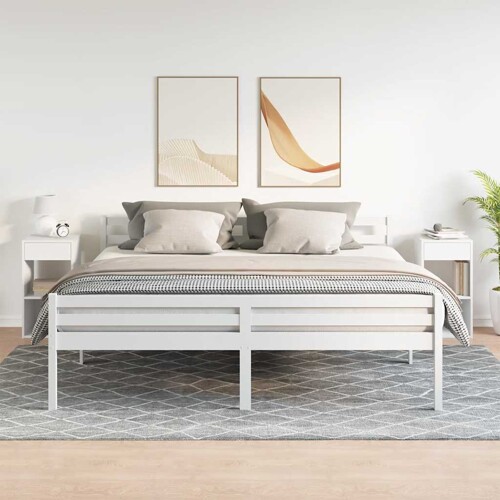 Noćni ormarići s ladicom 2 kom bijeli 35x34x66,5 cm - NOVO