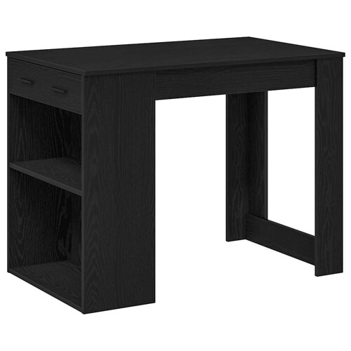 Radni stol s ladicom i policom crni hrast 102x62x77,5 cm - NOVO