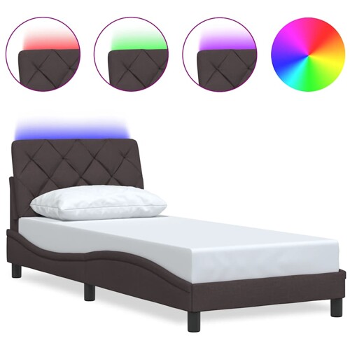 Okvir kreveta s LED-om bez madraca 90x200 cm od tkanine - NOVO