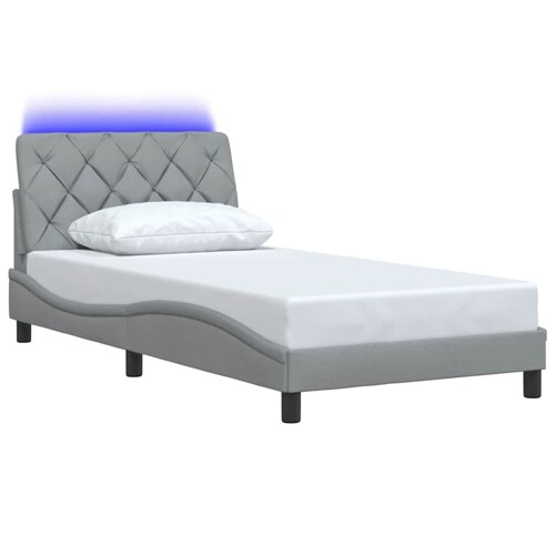 Okvir kreveta s LED-om bez madraca 100x200 cm od tkanine - NOVO