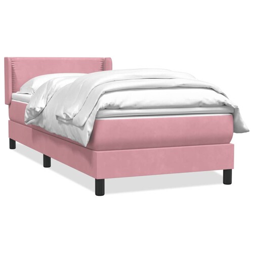 Box spring krevet s madracem ružičasti 80 x 220 cm baršunasti - NOVO