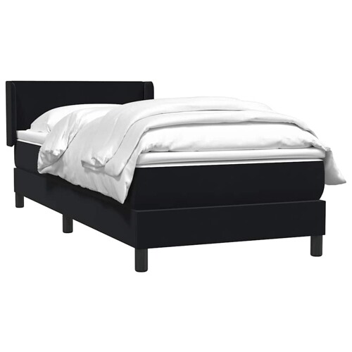 Box spring krevet s madracem crni 90x210 cm baršunasti - NOVO