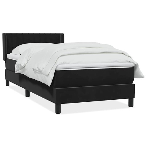 Box spring krevet s madracem crni 90x210 cm baršunasti - NOVO