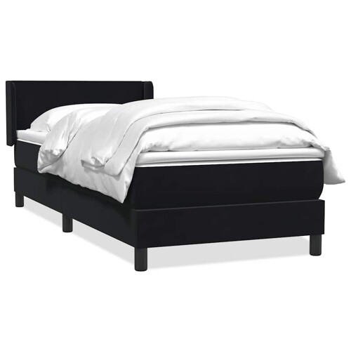 Box Spring krevet s madracem crni 80x210 cm samt - NOVO