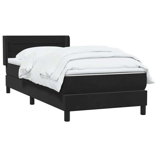 Box Spring krevet s madracem crni 80x210 cm samt - NOVO
