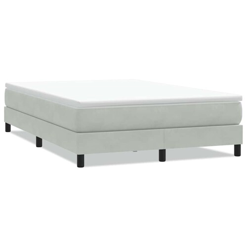 Box Spring krevet bez madraca svijetlo sivi 140x210 cm samt - NOVO