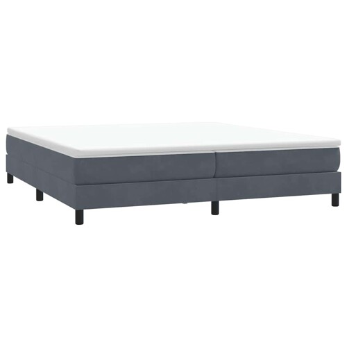 Box spring krevet bez madracem tamnosivi 200x210 cm baršunasti - NOVO