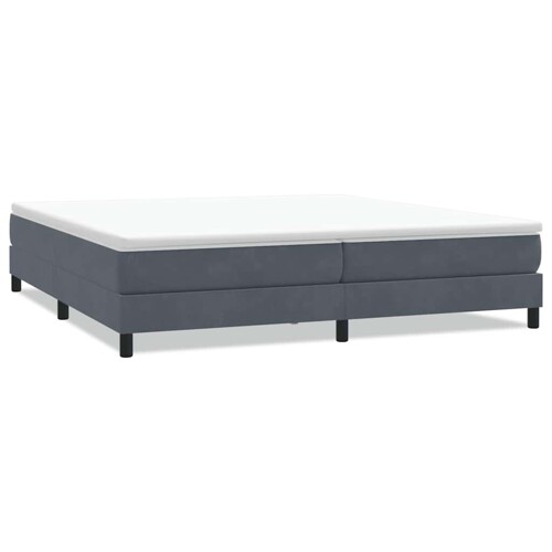 Box spring krevet bez madracem tamnosivi 200x210 cm baršunasti - NOVO