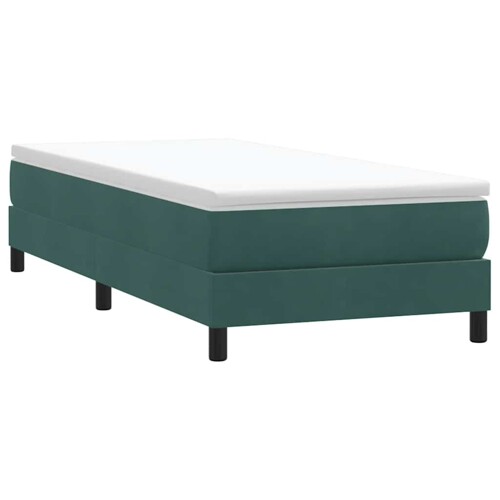 Box Spring krevet bez madracem tamnozeleni 80x220 cm baršun - NOVO