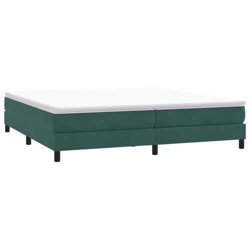 Box Spring krevet bez madracem tamnozeleni 200x210 cm baršun - NOVO