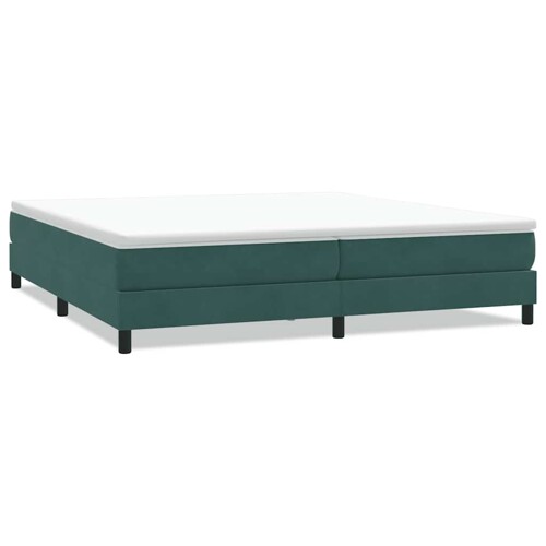 Box Spring krevet bez madracem tamnozeleni 200x210 cm baršun - NOVO
