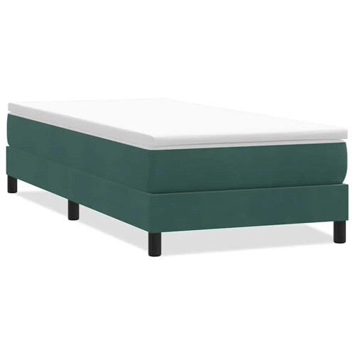 Box Spring krevet bez madraca tamnozeleni 90x210 cm samt - NOVO