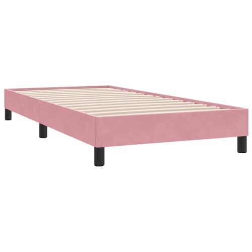 Box Spring krevet bez madraca ružičasti 90x210 cm samt - NOVO