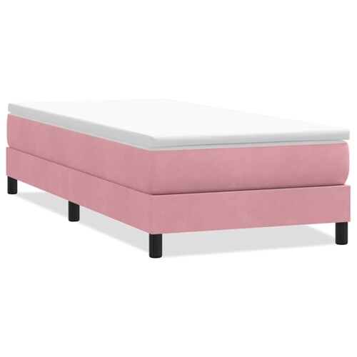 Box Spring krevet bez madraca ružičasti 90x210 cm samt - NOVO