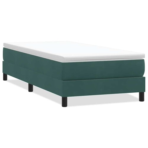 Box Spring krevet bez madraca tamnozeleni 80x210 cm baršun - NOVO