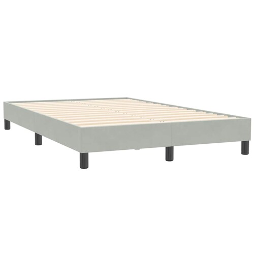 Box Spring krevet bez madraca svijetlo sivi 120x210 cm samt - NOVO